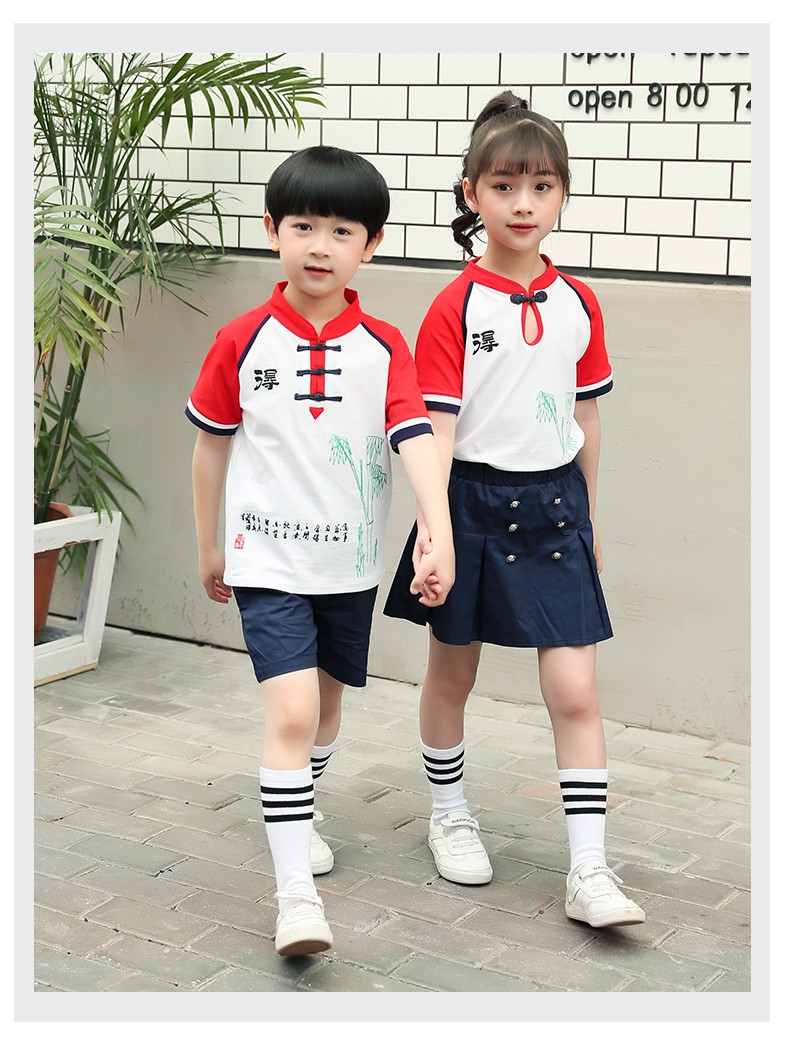改良国风校服套装定做8869
