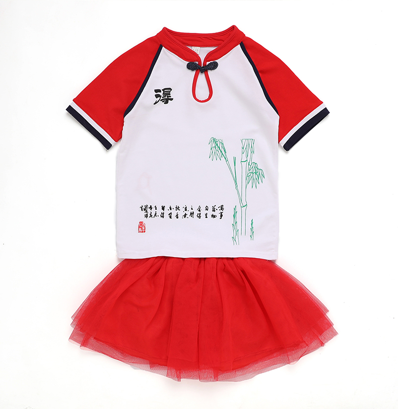 改良国风校服套装定做8869