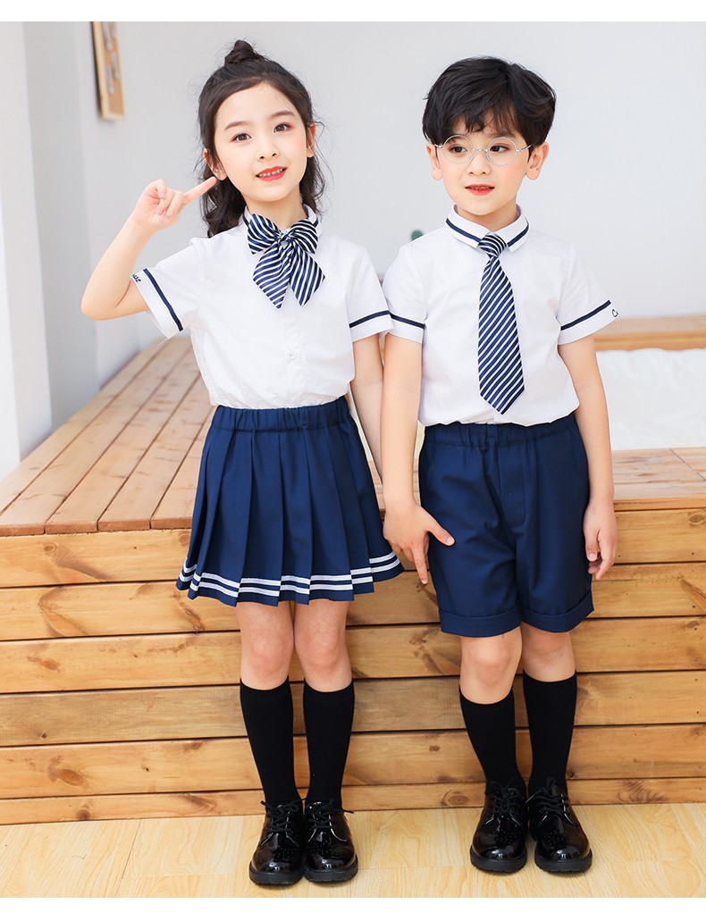 正装校服-马甲短袖套装2027