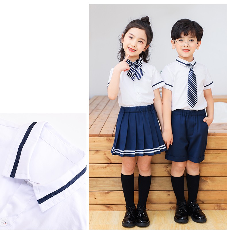 正装校服-马甲短袖套装2027