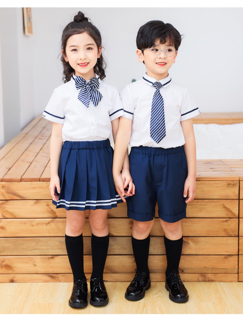 正装校服-马甲短袖套装2027