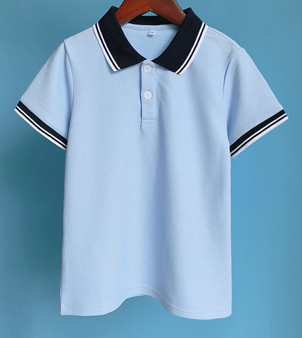 浅蓝色校服展示样衣