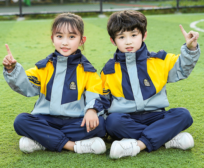 男女同款小学生束口校服，校服厂家，校服定做